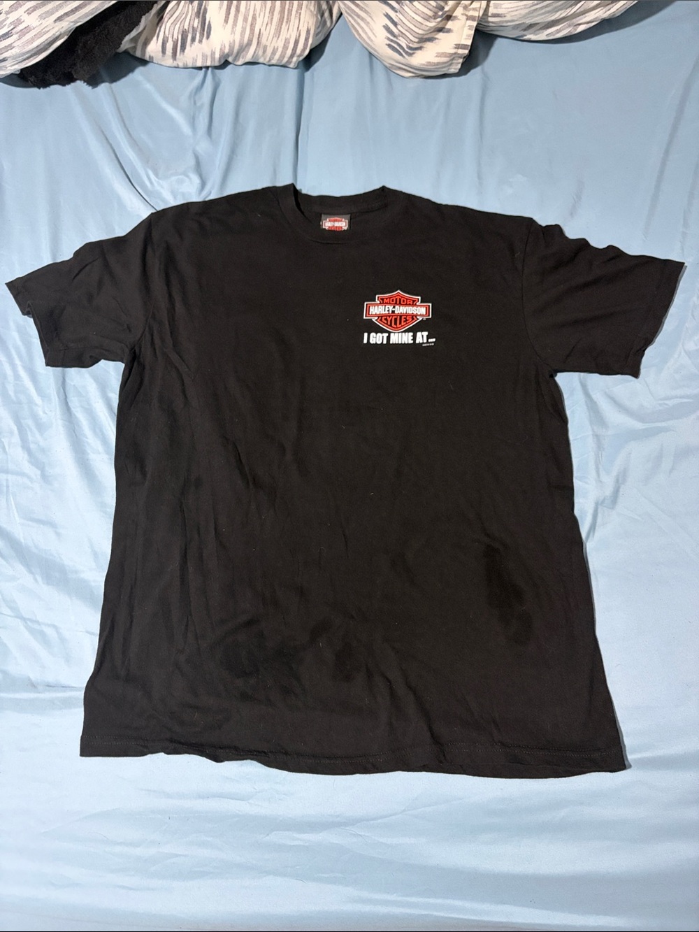 Harley-Davidson Black Short Sleeve Tee with Red Logo